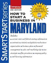 Cover of: How to Start a Business in Maryland (Smartstart)