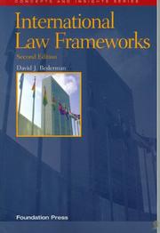 Cover of: International Law Frameworks (Concepts and Insights Series)