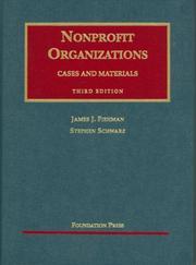 Cover of: Nonprofit Organizations: Cases and Materials (University Casebook Series)