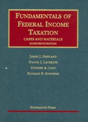 Cover of: Fundamentals of Federal Income Taxation: Cases and Materials (University Casebook)
