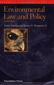 Cover of: Environmental Law and Policy, (Concepts & Insights Series) (Concepts and Insights Series) by James Salzman, Barton H., Jr. Thomson
