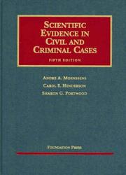 Cover of: Scientific Evidence in Civil and Criminal Cases (University Casebook)