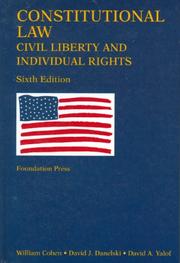 Cover of: Constitutional Law- Civil Liberty and Individual Rights