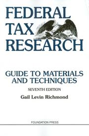 Cover of: Federal Tax Research (University Textbook Series)