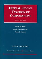 Cover of: Study Problems to Federal Income Taxation of Corporations (University Casebook Series)