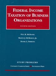 Cover of: Study Problems to Federal Income Taxation of Business Organizations