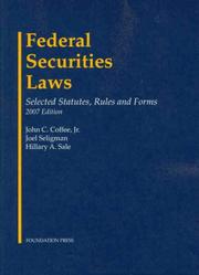 Front cover of Federal Securities Laws by Unknown