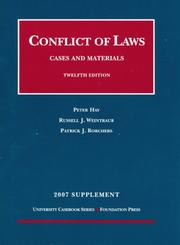 Cover of: Conflict of Laws, Cases and Materials (University Casebook)