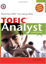 Cover of: TOEIC Analyst, Second Edition (with 3 Audio CDs), Mastering TOEIC Test-taking Skills
