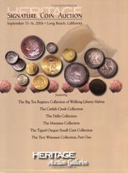 Cover of: Heritage Signature Coin Auction #416 Long Beach, CA, September 13-16, 2006 by 