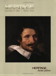 Cover of: Heritage Important Fine Art Auction #638 November 9, 2006 Dallas, TX Session II, Old Master and Modern Art