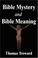 Cover of: Bible Mystery and Bible Meaning
