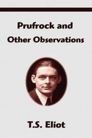 Cover of: Prufrock and Other Observations by T. S. Eliot