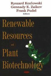 Cover of: Renewable Resources And Plant Biotechnology