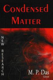 Cover of: Condensed Matter: New Research