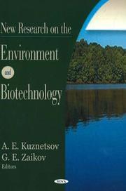 Cover of: New Research on the Environment And Biotechnology