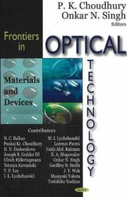 Cover of: Frontiers in Optical Technology: Materials And Devices