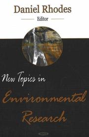 Cover of: New Topics in Environmental Research