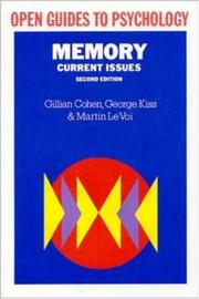 Cover of: Memory by Gillian Cohen