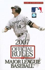 Cover of: 2007 Official Rules of Major League Baseball | Triumph Books
