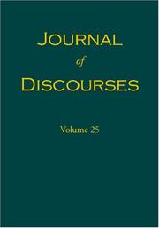 Cover of: Journal of Discourses, Volume 25 | 