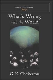 Cover of: What\'s Wrong with the World by Gilbert Keith Chesterton