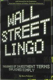 Wall Street Lingo by Nora Peterson, Nora Peterson