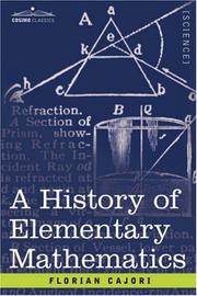 Cover of: A history of elementary mathematics