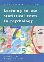 Cover of: Learning To Use Statistical Tests in Psychology (Open Guides to Psychology)