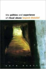 Cover of: The Politics And Experience Of Ritual Abuse