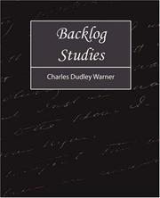 Cover of: Backlog Studies | Charles Dudley Warner