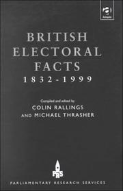 Cover of: British electoral facts, 1832-1999