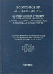 Economics of agro-chemicals by International Association of Agricultural Economists. (1996 Wageningen, Netherlands)