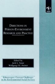 Cover of: Directions in person-environment research and practice