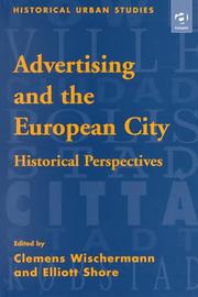 Cover of: Advertising and the European City (Historical Urban Studies)
