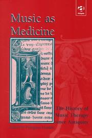 Cover of: Music As Medicine by Peregrine Horden