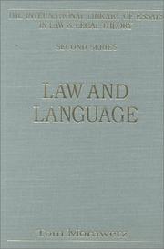 Cover of: Law and language