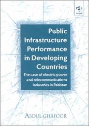 Cover of: Public infrastructure performance in developing countries by Abdul Ghafoor