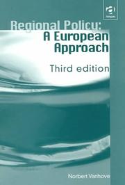 Cover of: Regional policy: a European approach
