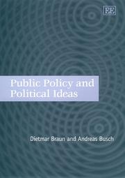 Cover of: Public Policy and Political Ideas