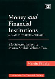 Cover of: Money and financial institution by Martin Shubik