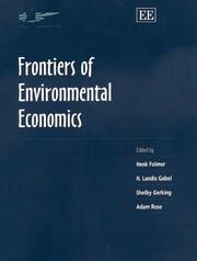Cover of: Frontiers of Environmental Economics (In Association with the Association of European Universities) by Henk Folmer