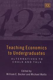 Cover of: Teaching economics to undergraduates: alternatives to chalk and talk