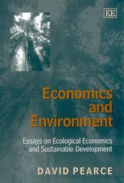 Cover of: Economics and Environment: Essays on Ecological Economics and Sustainable Development