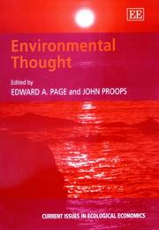 Cover of: Environmental thought | 