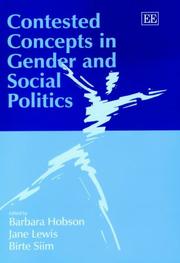 Cover of: Contested Concepts in Gender and Social Politics