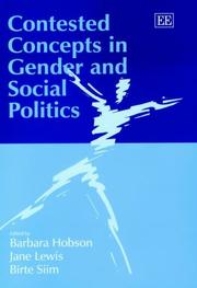 Cover of: Contested Concepts in Gender and Social Politics by 