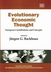 Cover of: Evolutionary Economic Thought | Jurgen G. Backhaus
