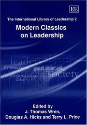 Cover of: The international library of leadership by editors, J. Thomas Wren, Douglas A. Hicks, Terry L. Price.