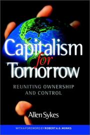 Cover of: Capitalism for Tomorrow | Allen Sykes